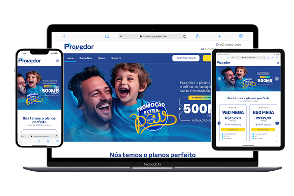 Site para provedor de internet