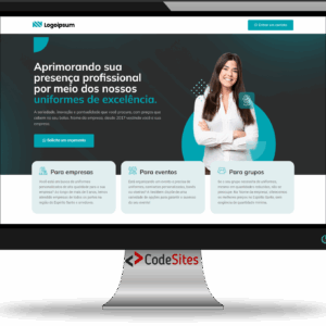 Landing Page para Empresa de Uniformes - Totalmente Editável no Elementor 2024